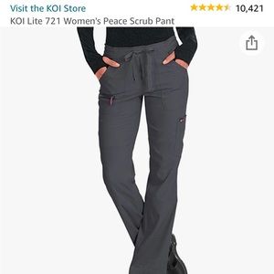 Koi Women’s Peace Scrub Pant - Charcoal